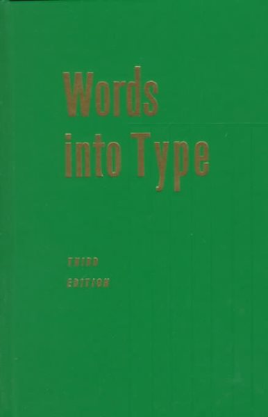 Words into Type cover