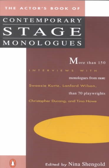 The Actor's Book of Contemporary Stage Monologues: More Than 150 Monologues from More Than 70 Playwrights cover