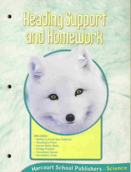 Harcourt Science: Reading Support and Homework Grade 1 cover