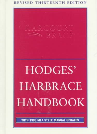 Hodges’ Harbrace Handbook, Revised: MLA Update cover