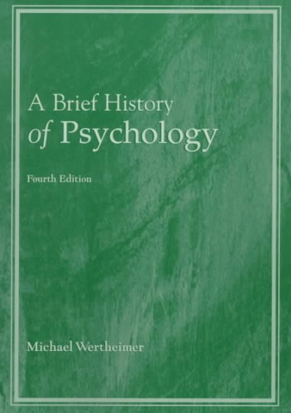 A Brief History of Psychology cover