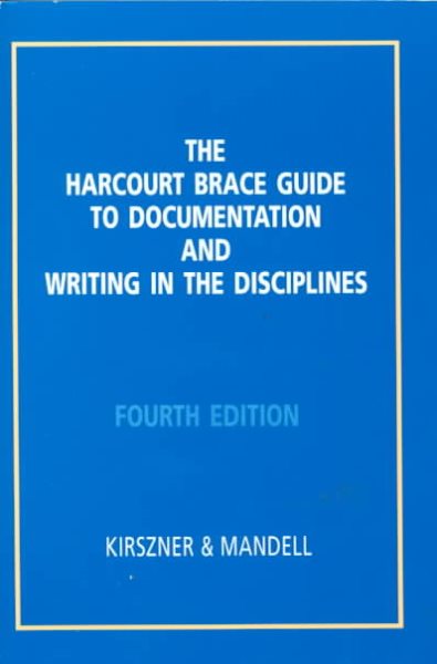The Harcourt Brace Guide to Documentation and Writing in the Disciplines cover