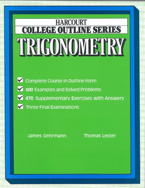 College Outline for Trigonometry (Books for Professionals) cover