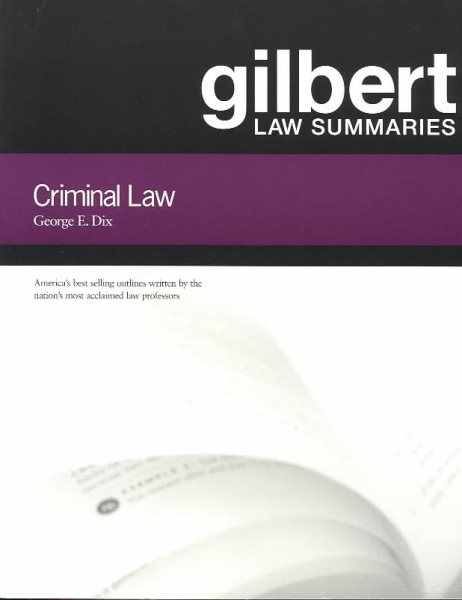 Gilbert Law Summaries : Criminal Law cover