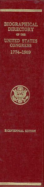 Biographical Directory of the United States Congress, 1774-1989: Bicentennial Edition cover