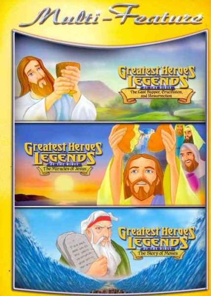 Religious Triple Feature: The Last Supper, Crucifixion And Resurrection/The Story Of Moses/The Miracle Of Jesus DVD cover