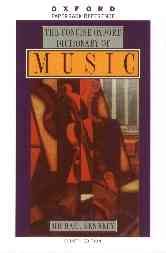 The Concise Oxford Dictionary of Music (Oxford Quick Reference) cover