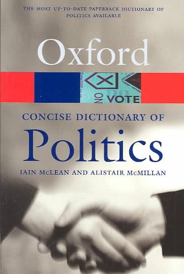 The Oxford Concise Dictionary of Politics cover