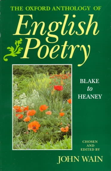 The Oxford Anthology of English Poetry: Volume II: Blake to Heaney cover