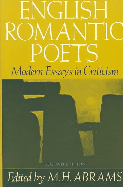 English Romantic Poets: Modern Essays in Criticism