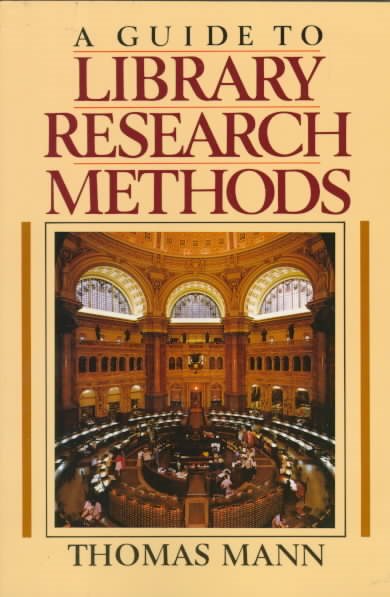 A Guide to Library Research Methods cover