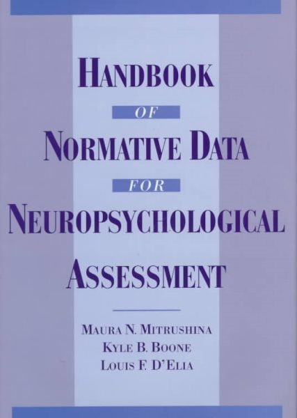 Handbook of Normative Data for Neuropsychological Assessment