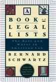 A Book of Legal Lists: The Best and Worst in American Law, with 150 Court and Judge Trivia Questions cover