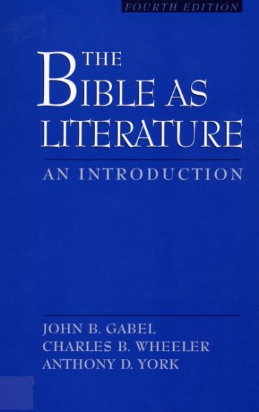 The Bible As Literature: An Introduction cover