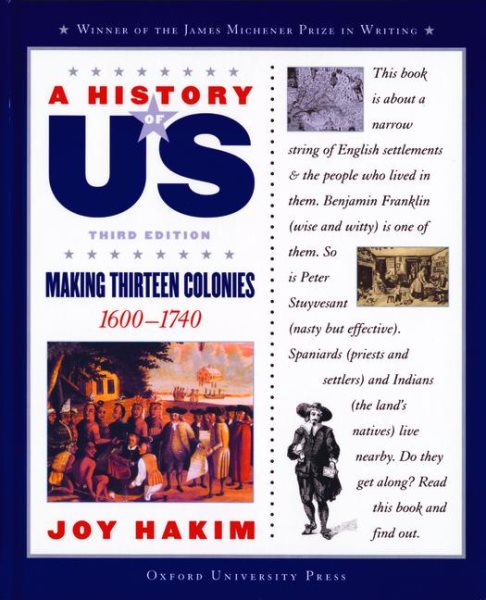 A History of US: Book 2: Making Thirteen Colonies 1600-1740 (A History of US, 2) cover
