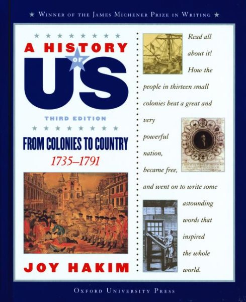 A History of US: Book 3: From Colonies to Country 1735-1791 (A History of US, 3) cover