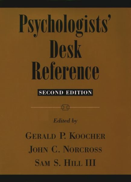 Psychologists' Desk Reference cover