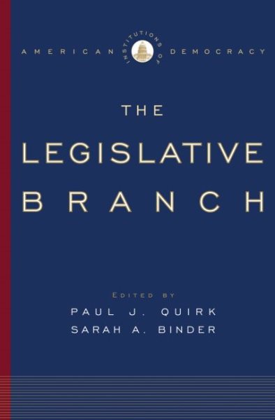 Institutions of American Democracy: The Legislative Branch cover