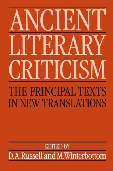 Ancient Literary Criticism: The Principal Texts in New Translations cover