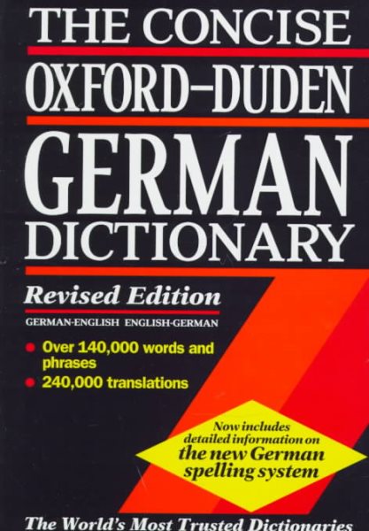 The Concise Oxford-Duden German Dictionary: English-German, German-English cover
