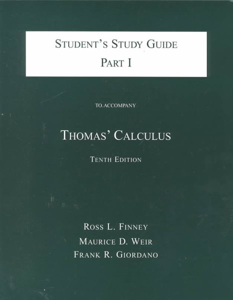 Student Study Guide, Part 1 cover