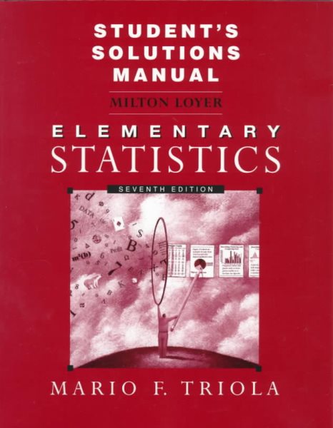 Student's Solutions Manual to Accompany Elementary Statistics cover