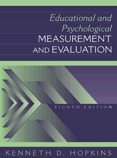 Educational and Psychological Measurement and Evaluation (8th Edition)