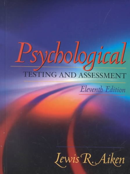 Psychological Testing and Assessment (11th Edition) cover