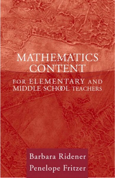 Mathematics Content for Elementary and Middle School Teachers cover