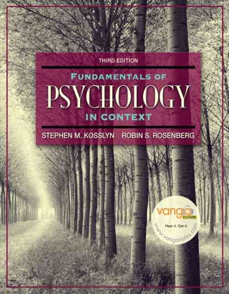Fundamentals of Psychology in Context: The Brain, the Person, the World cover