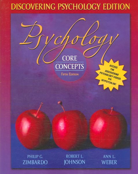 Psychology: Core Concepts, Discovering Psychology Edition (book alone) (5th Edition) cover