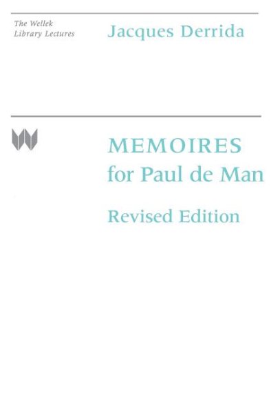 Memoires for Paul de Man cover