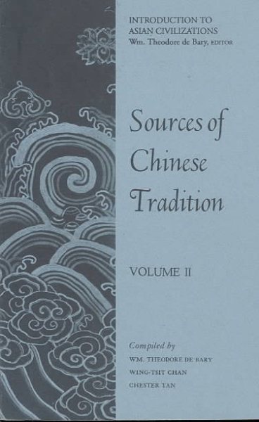 Sources of Chinese Tradition, Volume II cover