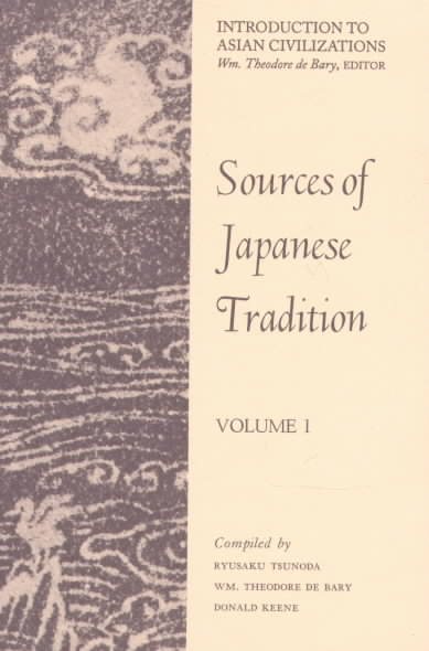 Sources of Japanese Tradition, Vol. 1 cover