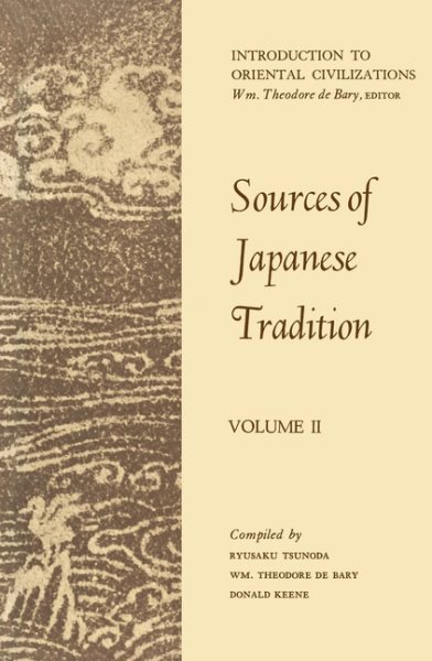 Sources of Japanese Tradition, Vol. 2 cover