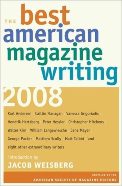 The Best American Magazine Writing 2008 cover