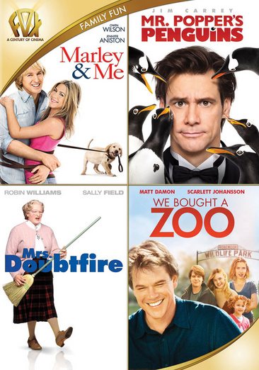 Marley & Me / Mr Popper's Penguins / Mrs Doubtfire / We Bought a Zoo Q cover