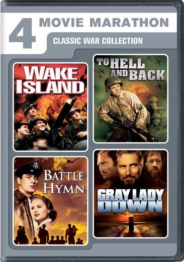4 Movie Marathon: Classic War Collection (Wake Island / To Hell and Back / Battle Hymn / Gray Lady Down) cover