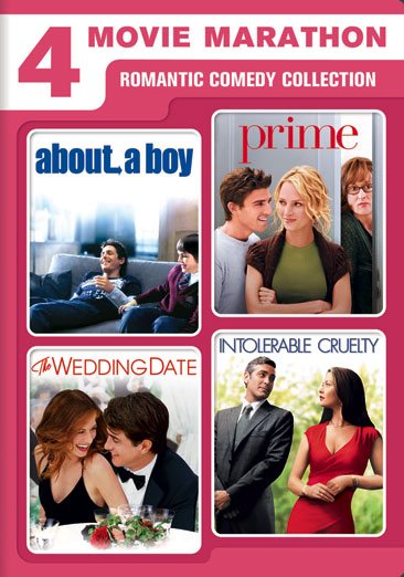 4-Movie Marathon: Romantic Comedy Collection (About a Boy / Intolerable Cruelty / The Wedding Date / Prime) [DVD] cover