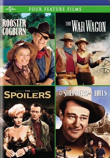 Rooster Cogburn / The War Wagon / The Spoilers (1942) / Shepherd of the Hills Four Feature Films [DVD] cover