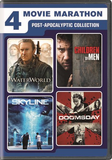 4-Movie Marathon: Post-Apocalyptic Collection (Waterworld / Skyline / Children of Men / Doomsday) cover