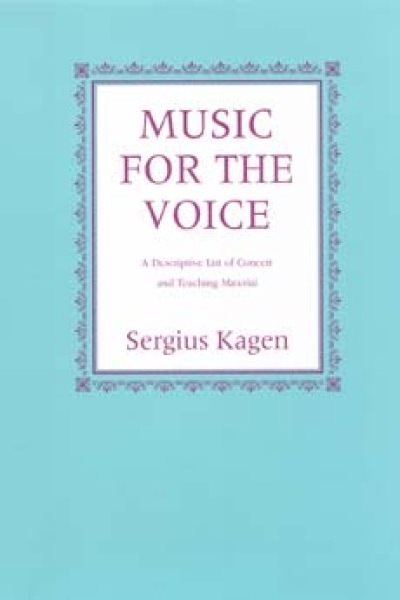 Music for the Voice, Revised Edition: A Descriptive List of Concert and Teaching Material cover