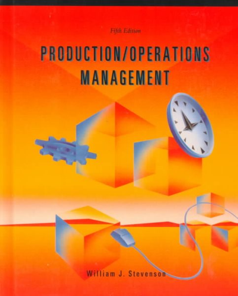 Production/Operations Management (Irwin Series in Production Operations Management) cover