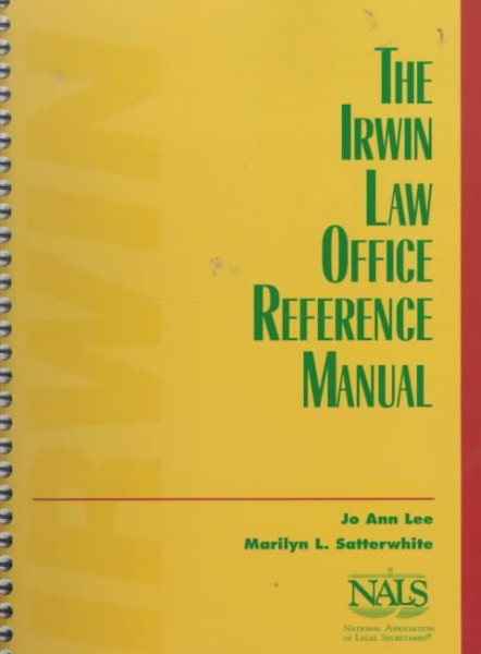 The Irwin Law Office Reference Manual cover