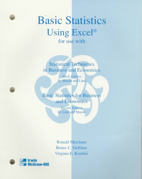 Basic Statistics Using Excel for Use With Statistical Techniques in Business and Economics 9th and Basic Statistics for Business and Economics 2nd cover
