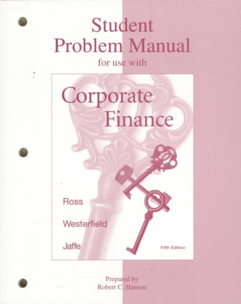 Corporate Finance Student Problem Manual cover