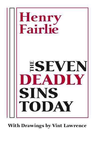 The Seven Deadly Sins Today cover