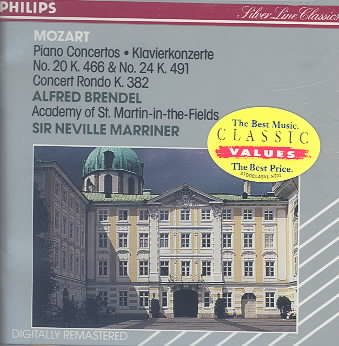 Mozart: Piano Concertos No. 20 K. 466 & No. 24 K. 491; Concert Rondo K. 382 cover
