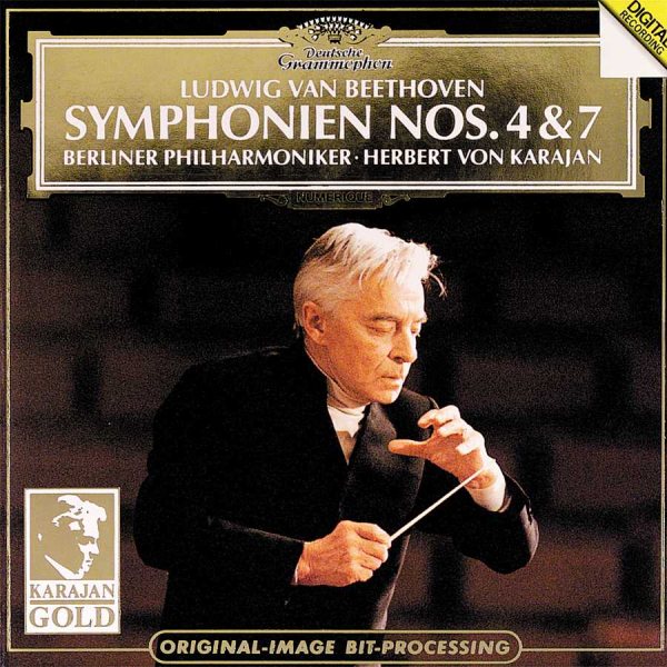 Beethoven: Symphonies Nos. 4 & 7 ~ Karajan cover