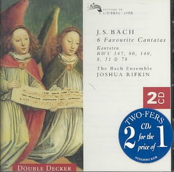 Bach: 6 Favourite Cantatas (BWV 147, 80, 140, 8, 51, 78) /Bach Ensemble * Rifkin cover